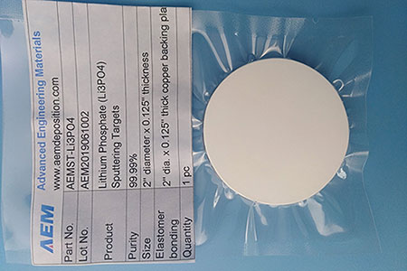 Lithium Phosphate Sputtering Targets (Li3PO4)