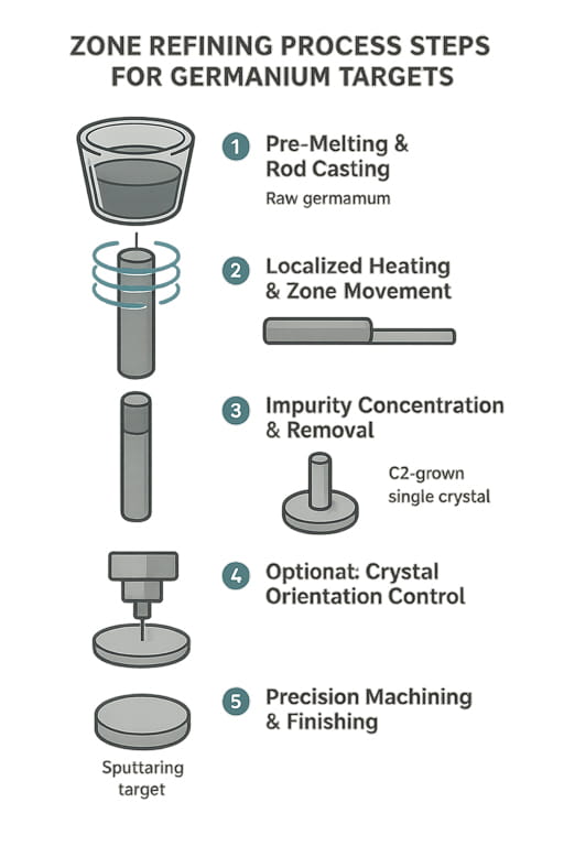 zone refining process steps for germanium sputtering target
